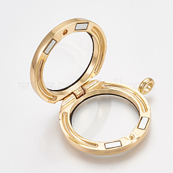 Alloy Magnetic Locket Pendants&nbsp;PALLOY-T052-22G