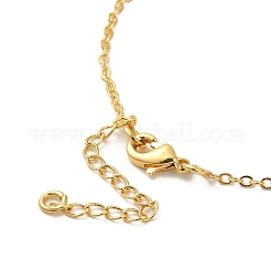 Brass Enamel with Rhinestone Pendant Necklace&nbsp;LS-NJEW-Q320-01B-G