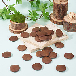 100Pcs Natural Wood Pendants&nbsp;WOOD-TA0003-08