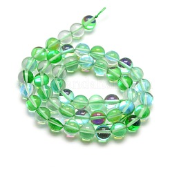 Synthetic Moonstone Beads Strands&nbsp;G-F143-6mm-04