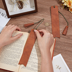 2Pcs Cowhide Bookmarks with Tassel&nbsp;AJEW-CL0002-71