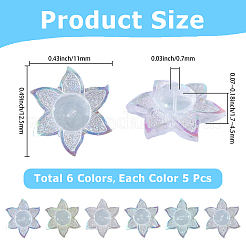 30Pcs 6 Colors Acrylic Ear Nuts&nbsp;FIND-SC0001-18