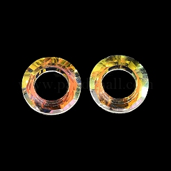 ガラスフレームコネクター  リング  クリアAB  14x3.5mm  穴：8.5mm&nbsp;GLAA-I057-06A