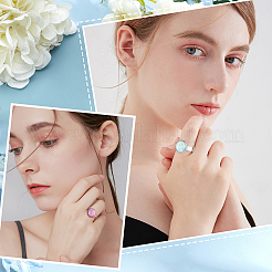 40Pcs Adjustable 304 Stainless Steel Finger Rings Components&nbsp;STAS-BBC0001-30
