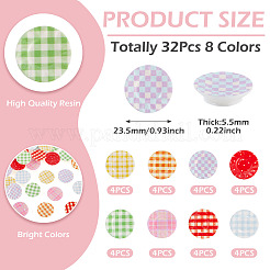 32Pcs 8 Colors Resin Plates Miniature Ornaments&nbsp;DOLL-TA0001-01