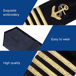 2 Pairs 2 Styles Polyester Fiber Epaulettes&nbsp;AJEW-CN0008-34