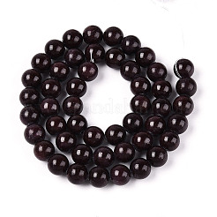 Dyed Natural Mashan Jade Round Beads Strands&nbsp;G-T139-8mm-67I
