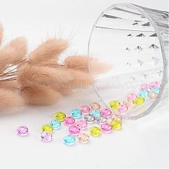 Transparent Acrylic Faceted Rondelle Beads&nbsp;X-PL408Y