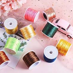 12 Rolls 12 Colors Nylon Satin Rattail Cords&nbsp;NWIR-SZ0001-03