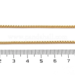 1.8mmラックメッキ真鍮ベネチアンチェーンネックレス女性男性用  カドミウムフリー＆鉛フリー  901ステンレススチール留め具  長持ちメッキ  ライトゴールド  17.72インチ（45cm）&nbsp;MAK-L044-60G-2