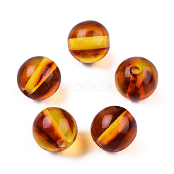 Resin Imitation Amber Beads&nbsp;RESI-N034-01-H01