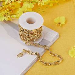 Brass Paperclip Chains&nbsp;LCHA-SZ0001-01G-RS