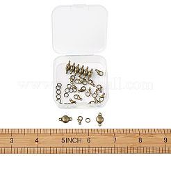 DIYのジュエリーパーツ  真鍮マグネットクラスプ付き  合金カニカンと真鍮の丸カン  アンティークブロンズ  10x6mm  穴：1mm&nbsp;DIY-TA0001-77AB