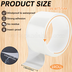 ドア用ペット粘着テープ  ウィンドウ  透明  5cm  5 m /ロール&nbsp;AJEW-WH20006-122D