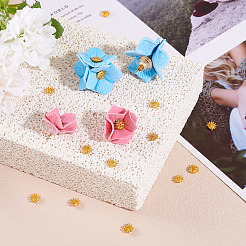 花柄シリコン粘土モデリングツール  雌しべの合金カボション付き  正方形  7x2.6x0.9cm&nbsp;DIY-TA0010-96A