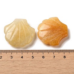 Natural Topaz Jade Carved Healing Shell Figurines&nbsp;G-K353-03I