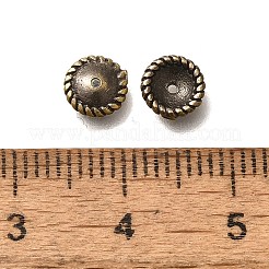 ラックメッキビードキャップ  カドミウムフリー＆鉛フリー  長持ちメッキ  フラットラウンド  アンティークブロンズ  6x0.8mm&nbsp;KK-M313-01AB