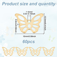 60Pcs 304 Stainless Steel Charms&nbsp;STAS-HY0001-47