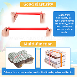 レッドシリーズシリコンタオルバンドセット  ビーチチェア用  ミックスカラー  274~600x10~17.5x1~1.4mm  8個/セット&nbsp;AJEW-WH0016-31B