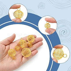 20Pcs 4 Styles Iron Wire Pendants&nbsp;IFIN-FS0001-46G