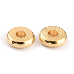 真鍮ビーズ  カドミウムフリー＆鉛フリー  長持ちメッキ  フラットラウンド  24KGP本金メッキ  6x1.7mm  穴：2mm&nbsp;LS-KK-O133-317E-G