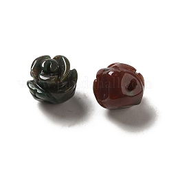 天然インディアンアゲート彫刻花散らしビーズ  ローズ  8.5~10x10x10.5mm  穴：1mm&nbsp;G-O156-B-20