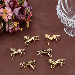6Pcs Horse Alloy Brooch&nbsp;JEWB-PH0001-54AG