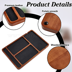 4 Grids Wood Display Trays for Earrings Rings Necklaces Bracelets&nbsp;ODIS-WH0043-321