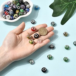Rondelle Mixed Style Handmade Lampwork European Large Hole Beads&nbsp;LPDL-R007