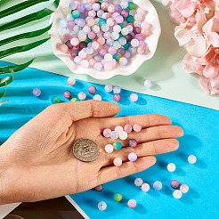 200Pcs 10 Colors Crackle Glass Beads Strands&nbsp;GLAA-TA0003-31B