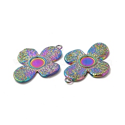Ion Plating(IP) 304 Stainless Steel Pendant Cabochon Settings&nbsp;STAS-I671-13MC