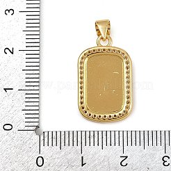 Brass Micro Pave Cubic Zirconia Pendants&nbsp;KK-D424-21G