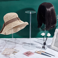3セット3スタイルのアクリル収納帽子ラック  帽子ディスプレイホルダー  透明  15.1x30~40.05cm  1セット/スタイル&nbsp;ODIS-PH0001-84