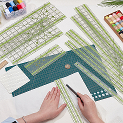 9Pcs Acrylic Sewing Ruler Template&nbsp;DIY-OC0015-73