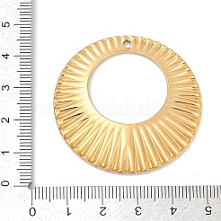 304ステンレスペンダント  イオンプレーティング（ip）  リングチャーム  18KGP本金メッキ  43.5x2mm  穴：2.4mm&nbsp;STAS-C121-50F-G