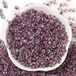 Transparent Inside Colours Glass Seed Beads&nbsp;X1-SEED-A032-04N