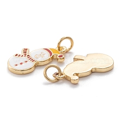 Real 18K Gold Plated Brass Enamel Pendants&nbsp;KK-A154-15G