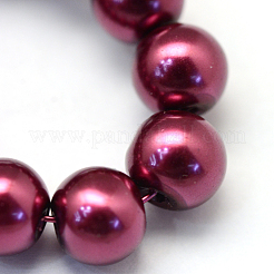 Baking Paint Pearlized Glass Pearl Round Bead Strands&nbsp;HY-Q003-4mm-72