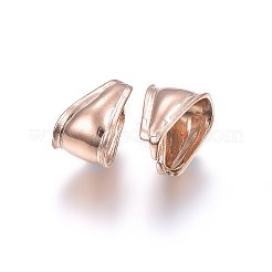 イオンプレーティング(IP) 304 ステンレススチール スナップオンベイル  ローズゴールド  10x7.5x6.5mm  インナー：9x4mm&nbsp;STAS-P214-02RG