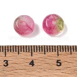 天然水晶翡翠ビーズ  滑らかなロンデル  染め＆加熱  ショッキングピンク  8.5x4.5~5mm  穴：1.2mm&nbsp;GG-CBA03A1-01