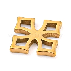 304ステンレススチールフィリグリージョイナー  レーザー切断  クロス  10x10x1mm&nbsp;STAS-Z076-20G
