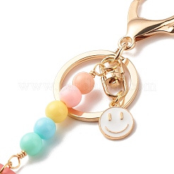 Handmade Polymer Clay & Alloy Enamel Pendants Keychain&nbsp;KEYC-JKC00337