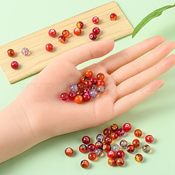 10 Style Spray Painted & Drawbench Transparent & Baking Paint Glass Beads&nbsp;GLAA-YW0001-26D