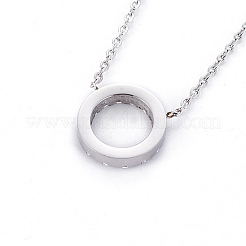 304 Stainless Steel Pendant Necklaces&nbsp;X-NJEW-F264-28P