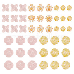 104個5スタイルアクリルビーズ  ABカラーメッキ  花  ミックスカラー  11.5~19.5x6~11.5mm  穴：1.5~2.5mm  10個/スタイル&nbsp;OACR-TA0004-52