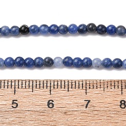 天然石ソーダライトビーズ連売り  ラウンド  3~3.5mm  穴：0.7mm  約135~139個/連  14.76''~14.96''（37.5~38センチメートル）&nbsp;G-Z116-A13-3mm