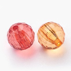 カット加工ラウンドクリアアクリルビーズ  ミックスカラー  12mm  穴：2mm  約530個/500g&nbsp;TACR-P053-12mm-25