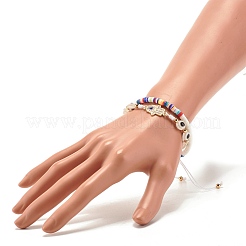 Handmade Polymer Clay Heishi Beads Stretch Bracelets Set&nbsp;BJEW-JB07349-01