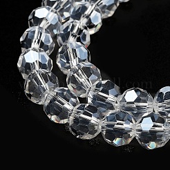 Electroplate Transparent Glass Beads Strands&nbsp;LS-EGLA-A035-T8mm-A19