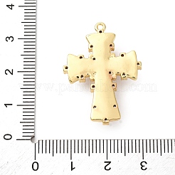 Brass Micro Pave Cubic Zirconia Pendants&nbsp;KK-F895-10G